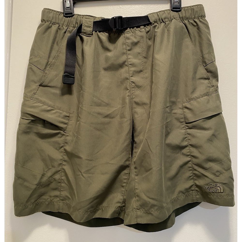 The North Face Swim Trunks Mens M Green Belted Board Shorts jorts Mesh Brief